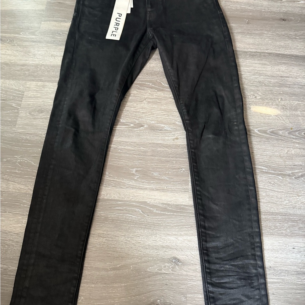 P005 Black Raw Purple Jeans Slightly Used With Tags